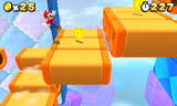 Mario in an area with Donut Blocks.