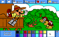 Mario as a forest ranger.