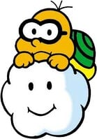 Lakitu's artwork for Super Mario Bros.