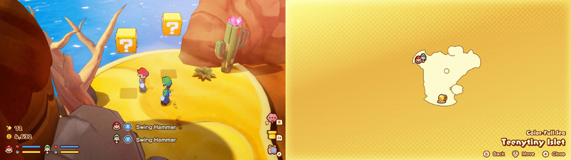 ? blocks 1-2 in Teenytiny Islet from Mario & Luigi: Brothership