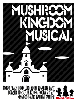 The poster of Mushroom Kingdom Musical in Mario Kart Tour.
