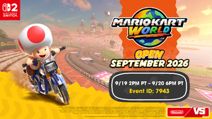 Photo for the Mario Kart World Open September 2026 tournament for Mario Kart World