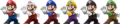 All of Mario's alternate colors