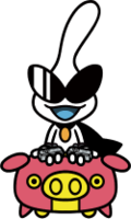 Artwork of Orbulon doing one of the poses in WarioWare: Move It! while wearing Joy Cons.