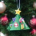 Printable Mario-themed holiday tree ornament
