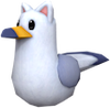 Model of a seagull from Super Mario 3D World + Bowser's Fury.