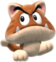 A Goomba with cat-like features from Super Mario 3D World + Bowser's Fury. It is not to be confused with a Cat Goomba, a similar-looking enemy with different abilities from the original Wii U game.