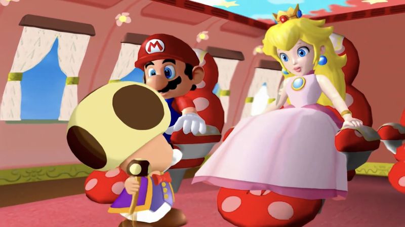 File:Super Mario 3D All Stars Toadsworth greets Peach on plane.jpg