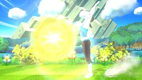 Wii Fit Trainer's Sun Salutation in Super Smash Bros. for Wii U.