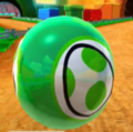 Yoshi after being hit by a Magic Ball