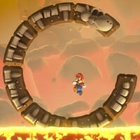 A Fossilized dragon in Super Mario Bros. Wonder.