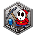 A Mario Kart Tour Shy Guy Metals badge