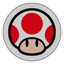 Toad's emblem from Mario Kart Tour