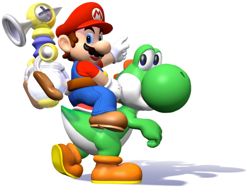 File:Mario and Yoshi SMS.png