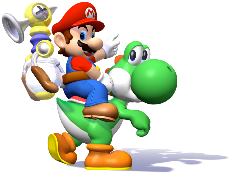 File:Mario and Yoshi SMS.png