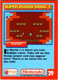 One of the Nintendo Collector Cards