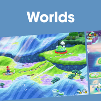 Cover image for the Worlds playlist for Super Mario Bros. Wonder on Nintendo Music.