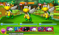 Screenshot of World 5-8, from Puzzle & Dragons: Super Mario Bros. Edition.