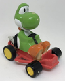 A Yoshi pullback car toy based on Super Mario Kart