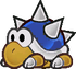 Sprite of a Sky-Blue Spiny from Paper Mario: The Thousand-Year Door