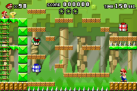 Level 2-3+ of Mario vs. Donkey Kong.