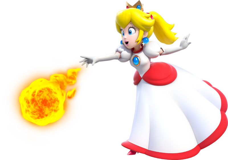 File:Fire Princess Peach Artwork - Super Mario 3D World.png