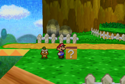 Last ? Block in Goomba Village of Paper Mario.