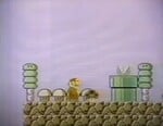 An early build of Super Mario Bros. 2: The Lost Levels seen in a Japanese commercial for the game.