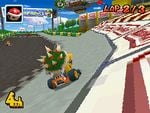 Bowser almost completes the second lap in an early build