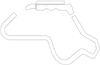 The map of Singapore Speedway 3 from Mario Kart Tour