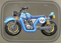 The sky blue/orange Standard Bike from Mario Kart World