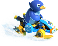 Artwork of Penguin from Mario Kart World