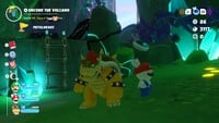Footsteps leading to a Mushroom Chest DX in Terra Flora.