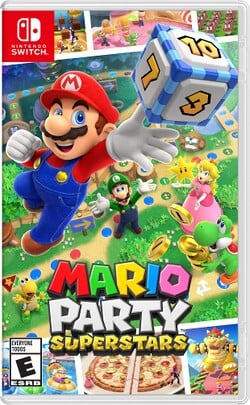 Box art for the North American version of Mario Party Superstars