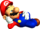 Artwork of Mario sleeping, from Super Mario 64.