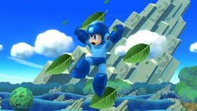 Mega Man's Leaf Shield in Super Smash Bros. for Wii U.