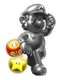 Artwork of Metal Mario in Puzzle & Dragons: Super Mario Bros. Edition