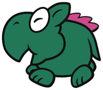 Wild Dino Rhino sprite from Paper Mario: Color Splash