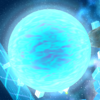 Squared screenshot of the ice sphere in Super Mario Galaxy.