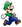 Luigi running in Super Mario Run.