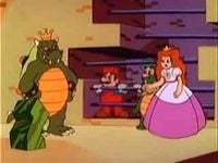 Toad turned into stone in Do You Princess Toadstool Take this Koopa...? of The Super Mario Bros. Super Show!