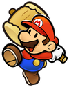 Mario in Paper Mario: The Thousand-Year Door (Nintendo Switch).