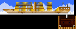 Map of the Treasure Ship from Super Nintendo remake of Super Mario Bros. 3.