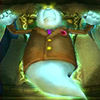 The gold frame of Uncle Grimmly in Luigi's Mansion for the Nintendo 3DS.