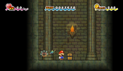 Last treasure chest in Yold Ruins of Super Paper Mario.