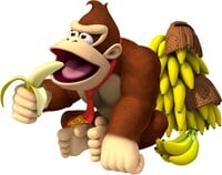 Artwork of Donkey Kong from Mario Super Sluggers