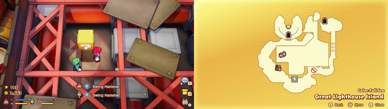 4th block in the Color-Full Sea Great Lighthouse Island from Mario & Luigi: Brothership