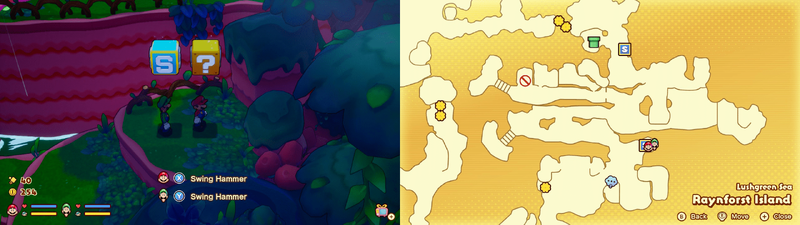 Fifth ? block in Raynforst Island from Mario & Luigi: Brothership