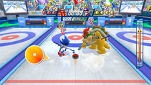 Curling event of Mario & Sonic at the Olympic Winter Games