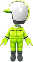 The Light Green Mii Racing Suit from Mario Kart Tour